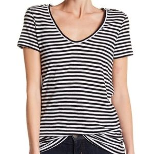SUSINA Stripe Scoop Neck T-Shirt
